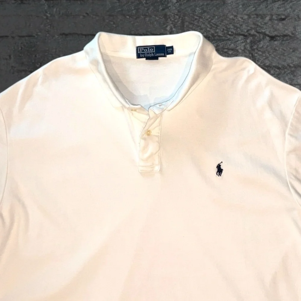 Polo Ralph Lauren 2XB White Classic Fit Polo Shirt Blue Pony Logo